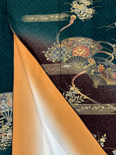 画像をギャラリービューアに読み込む, 総地紋・扇面花模様箔・暈し染め金銀彩【フォーマルシュッケニ】
