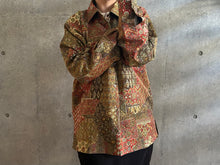 画像をギャラリービューアに読み込む, 紗綾型地紋に手染め更紗丸古典模様【M】
