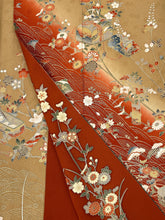 画像をギャラリービューアに読み込む, 流水飾花模様暈し染め金銀彩【フォーマルシュッケニ】
