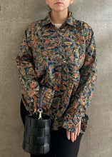 画像をギャラリービューアに読み込む, 手染め暈し水彩風更紗模様【M】
