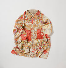 画像をギャラリービューアに読み込む, 家屋菊菖蒲楓流水風景模様【M】
