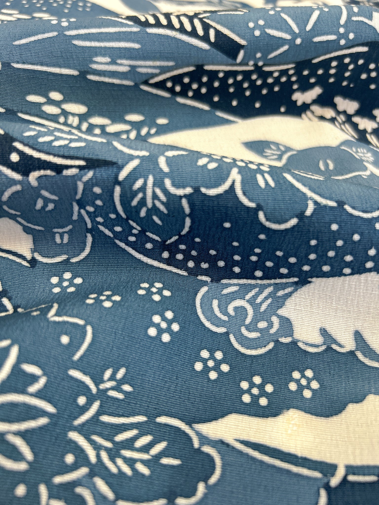 メル様確約 流水に笠松と草花文様 型染め 型染め流水草花模様【開襟・S/M/L】 – keniamarilia