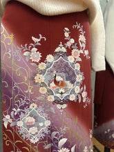 画像をギャラリービューアに読み込む, 孔雀更紗花模様・彩暈し染め金彩【フォーマルシュッケニ】⚠️八掛シミあり
