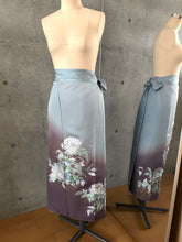 画像をギャラリービューアに読み込む, 草花模様の暈し染め(花箔)銀彩(作家物)【フォーマルシュッケニ】
