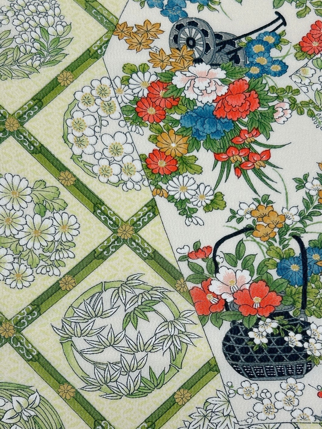 天上井に花車花籠模様【ティアード】