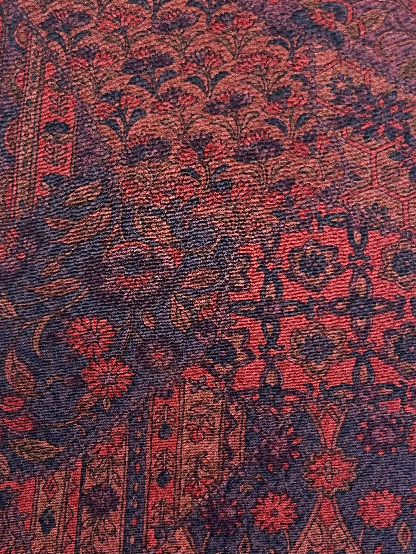 縮緬地に更紗模様【ティアード】