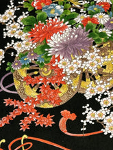 画像をギャラリービューアに読み込む, 四季の草花に花車模様【ティアード】
