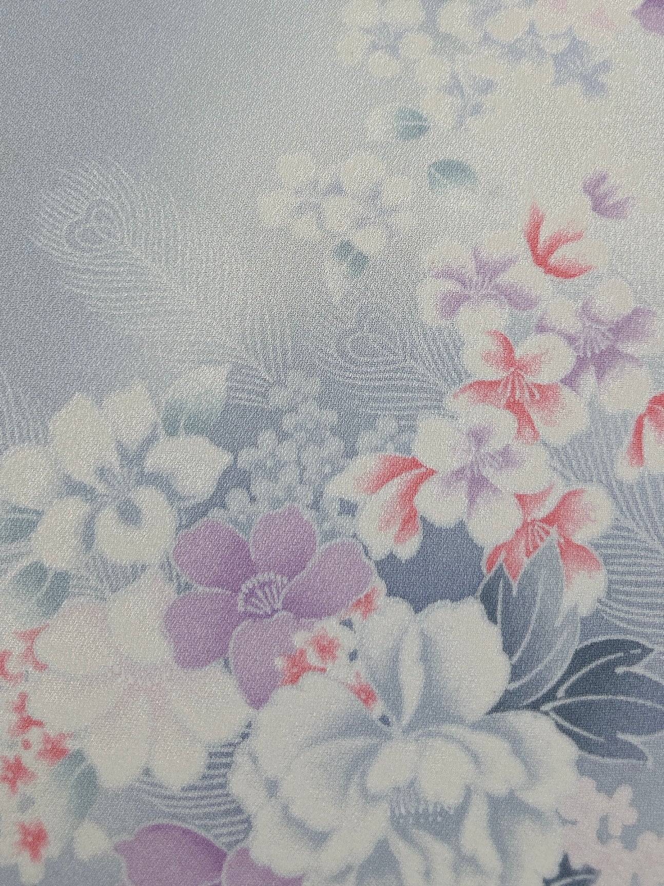 孔雀羽絵花模様【ブラウス】