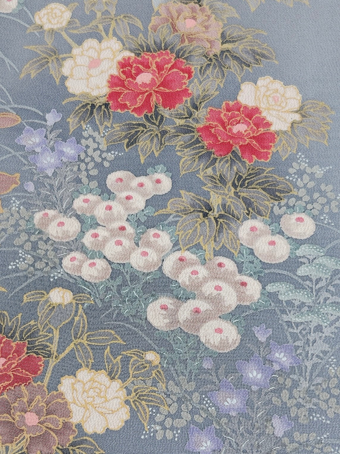 紅掛空色地に草花模様【ティアード】