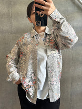 画像をギャラリービューアに読み込む, 紗綾型地紋にのり散らしに御所車模様【S】
