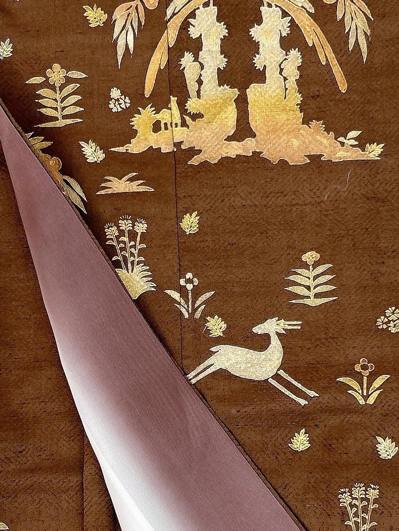 動物花模様・金彩 【フォーマルシュッケニ】