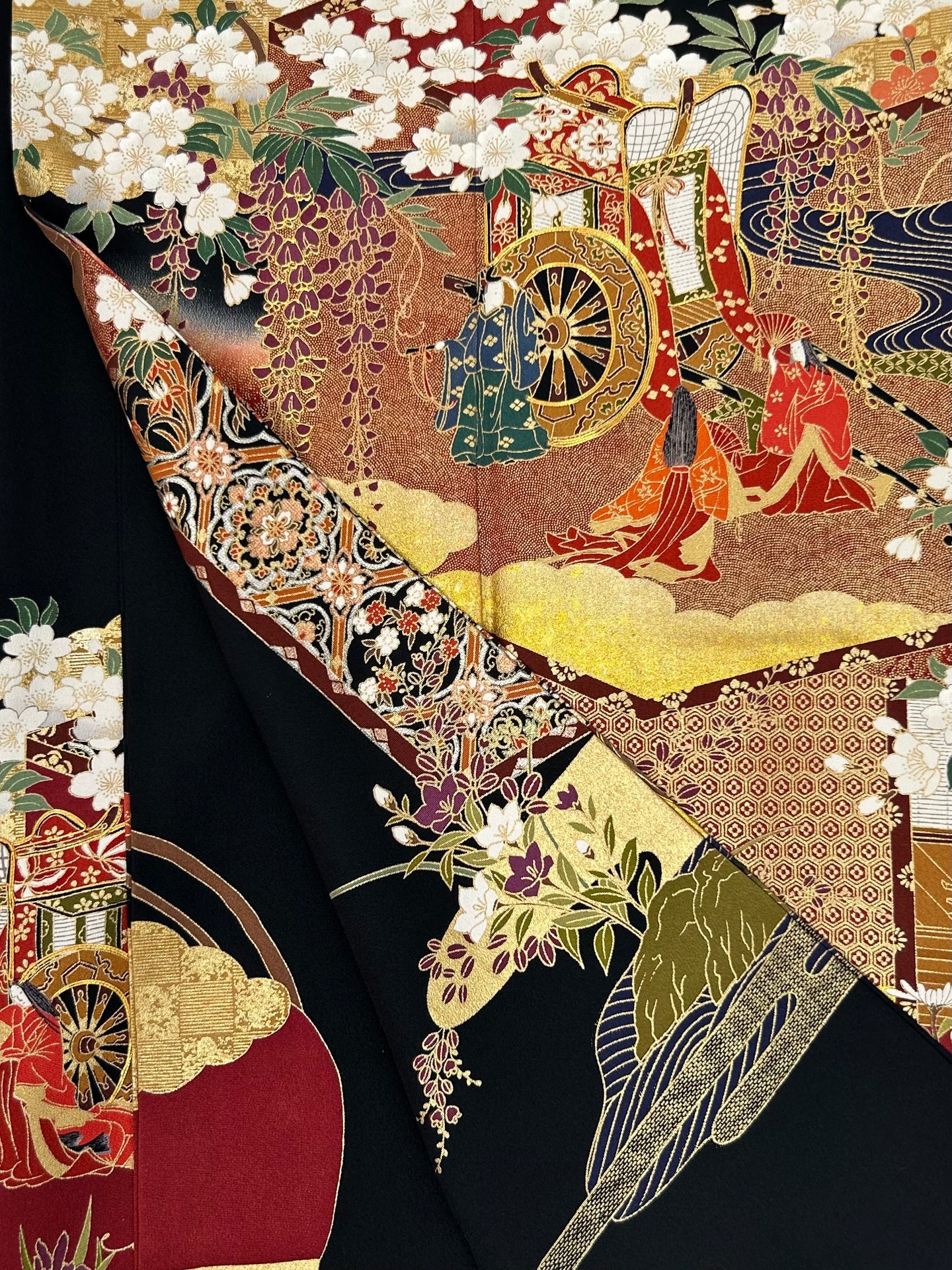 【予約品】金箔御所車古典吉祥模様【フォーマルシュッケニ】