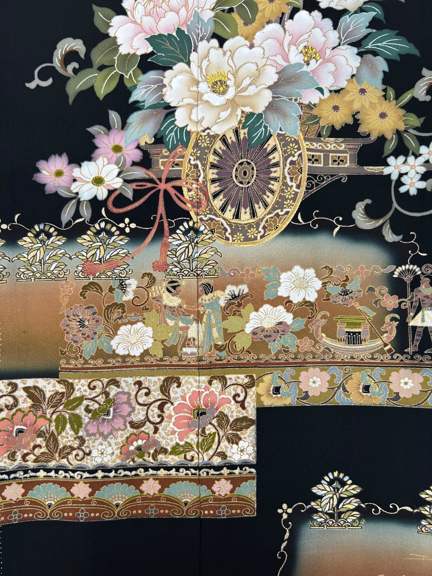 【予約品】エジプト壁画風に花車模様【フォーマルシュッケニ】