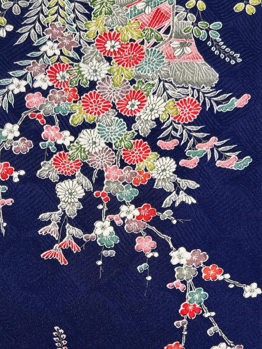 変わり波地紋に籠花模様【ティアード】