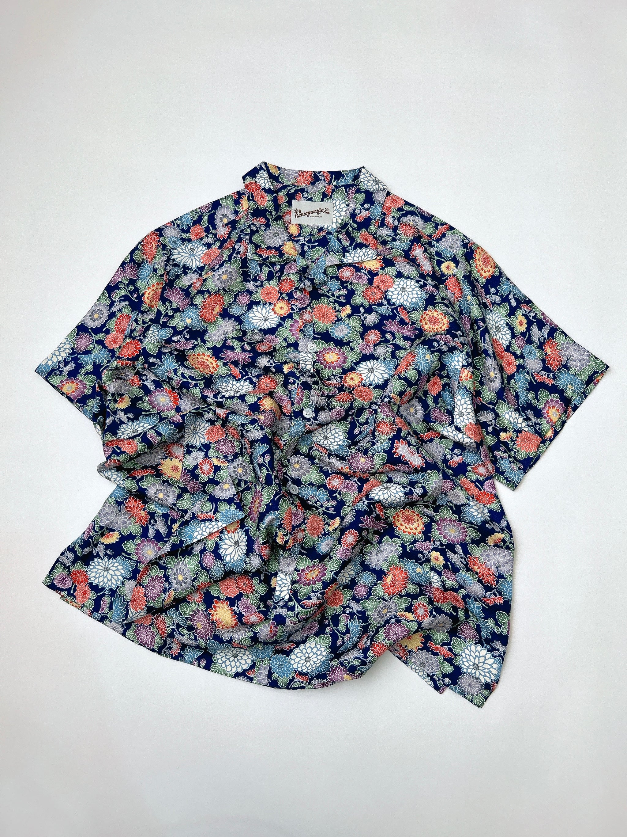 keniamarilia ケニシャツ 大島紬 ケニアマリリア ケニシャツ（アロハ