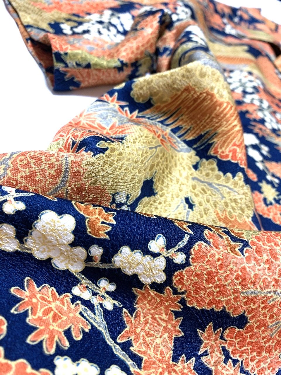 屋敷に草花模様(地紋入り)【M】【ケニシャツ】 – keniamarilia